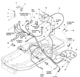 Electrical Group (7501534) Diagram and Parts List for 107289930-7800515,ZTS6000 2009 Briggs and Stratton Lawn Tractor Accessories